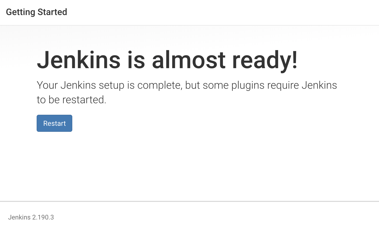 Restart Jenkins