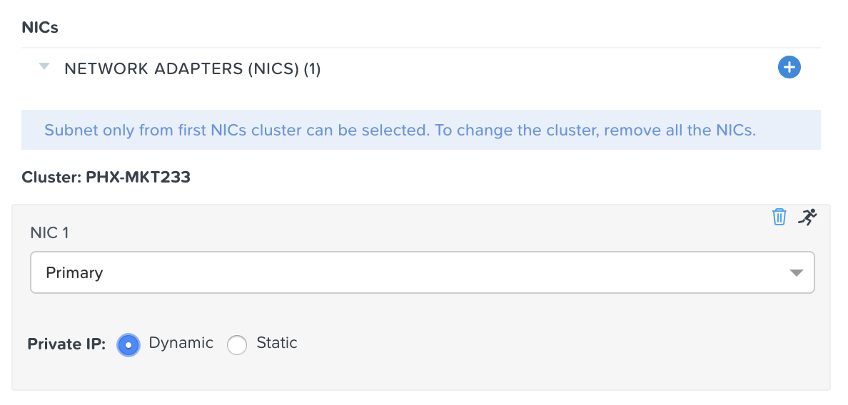 VM Configuration - NICs