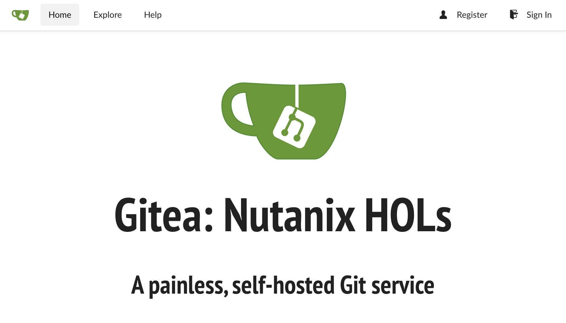 Gitea Homepage