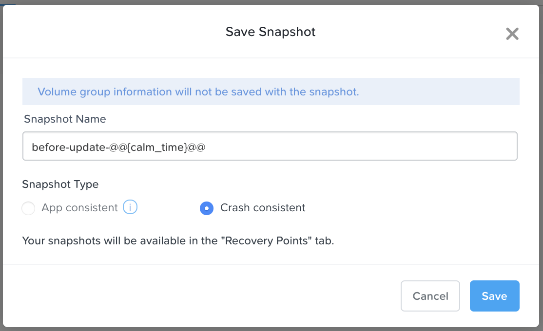 Application Snapshot