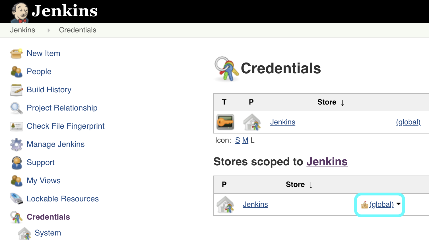Jenkins Global Credentials