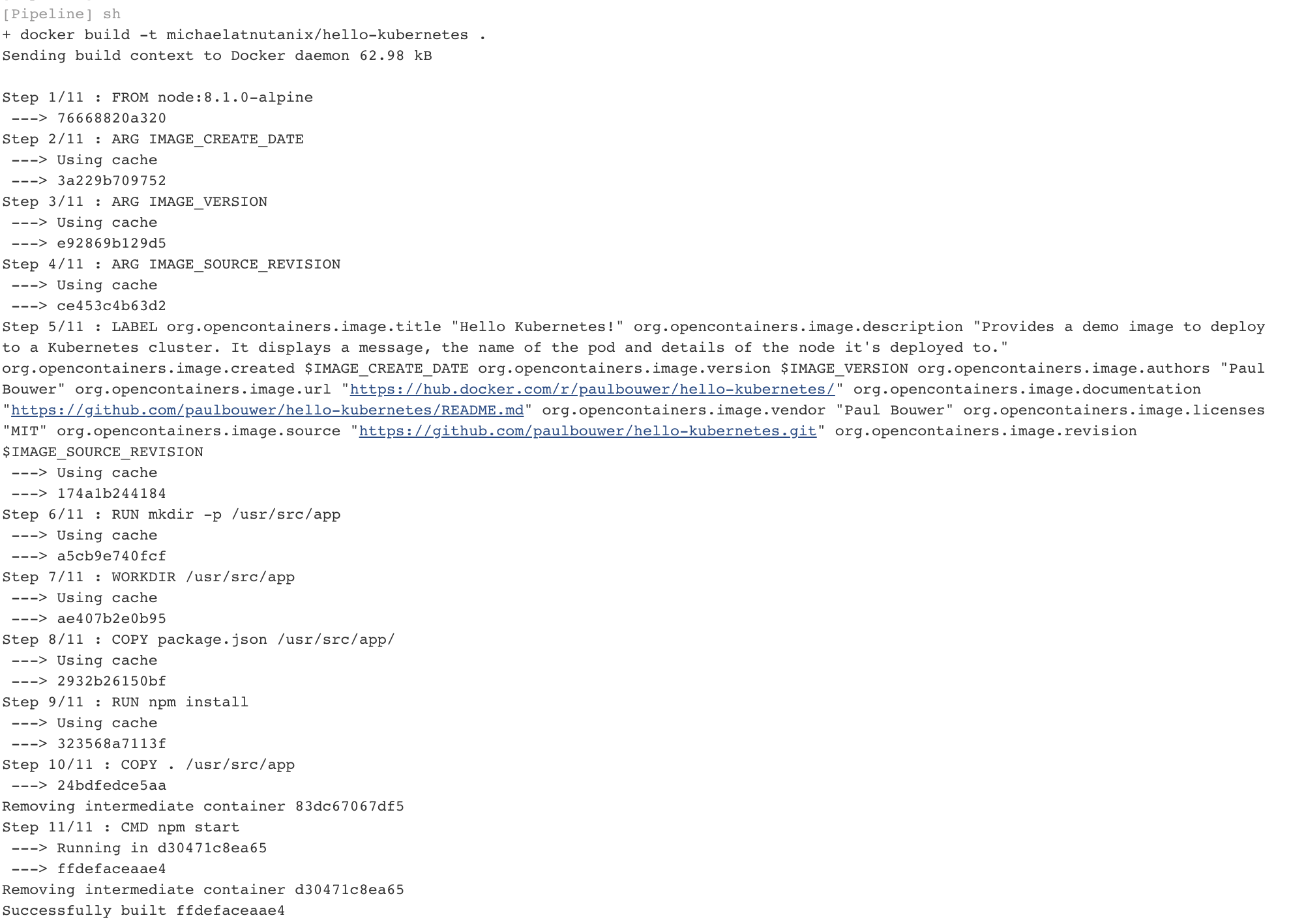 Jenkins Build #1 Console Output 2