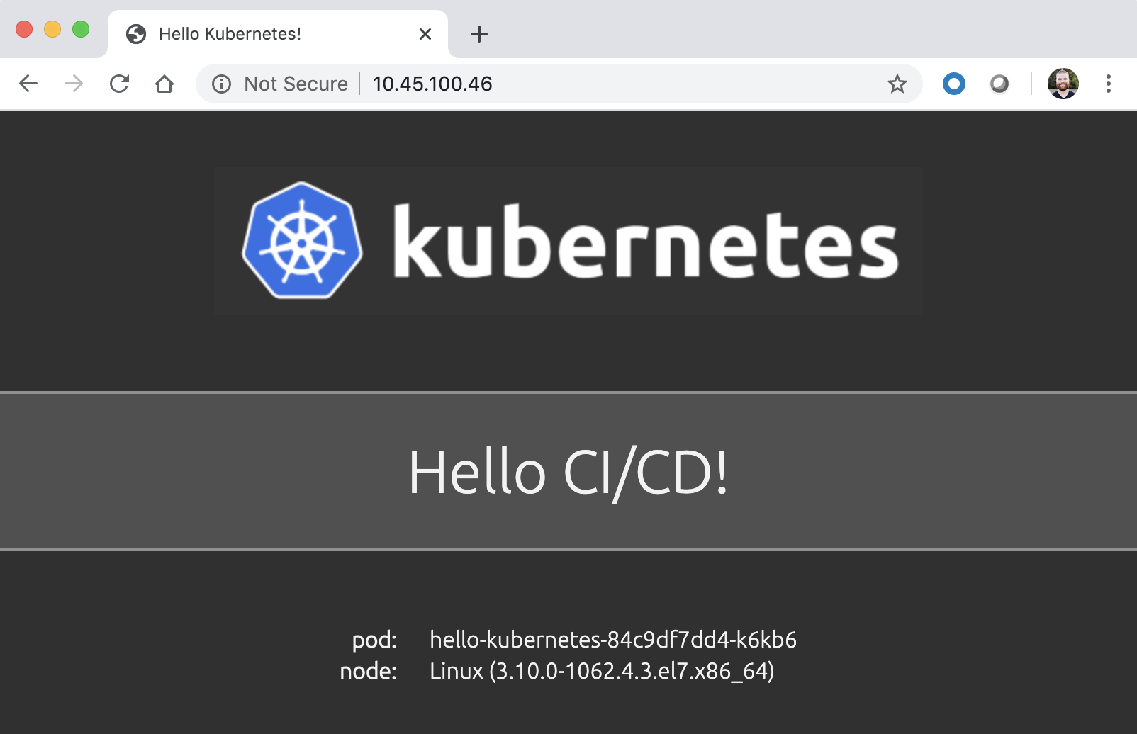 Hello CI/CD Application